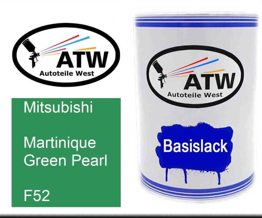 Mitsubishi, Martinique Green Pearl, F52: 500ml Lackdose, von ATW Autoteile West.